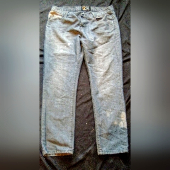 Men distressed swoop silver size 36 pants - Picture 1 of 7